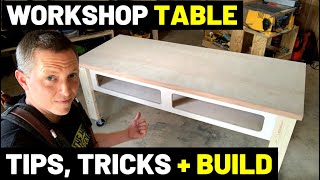 These Make The BEST WORKSHOP TABLES  WORKBENCH Tips Tricks SecretsWorkshop Table Full Build [upl. by Burke]