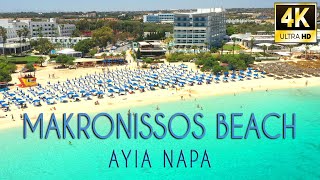 Makronissos Beach 4K Ayia Napa Cyprus [upl. by Haskell]