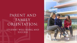 Parent and Family Orientation Student wellbeing and success [upl. by Winer]