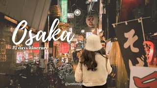 2 DAYS IN OSAKA  JAPAN TRAVEL VLOG  Food Shinsekai Tower Dotonburi Osaka Castle and etc [upl. by Elohcan]