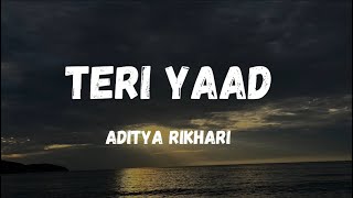 TERI YAAD  ADITYA RIKHARI Lyrics [upl. by Itch]