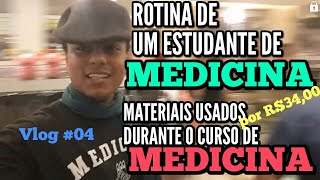 Rotina estudante de medicina Comprando materiais do curso de Medicina Dia a dia estudante medicina [upl. by Asil710]