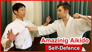 Amazing Aikido special selfdefense techniques  Shirakawa Ryuji shihan [upl. by Artemisa600]