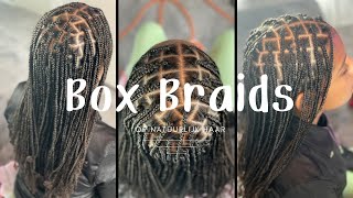 Boxbraids Op Natuurlijk Haar  Krullend Haar Vlechten [upl. by Tymon180]