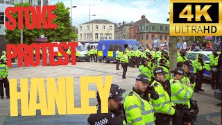 StokeOnTrent Hanley Protest footage protest stokeontrent police england [upl. by Greenwell]