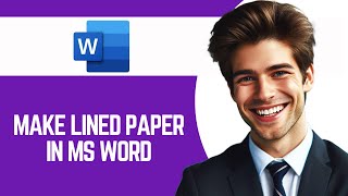 How To Make Lined Paper In Ms Word [upl. by Adela181]