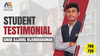 ASHADEEP 🔥🔥  JEE  NEET  FOUNDATION  Student Testimonial SINGH UJJAVAL  reneet neet2024 [upl. by Sik504]