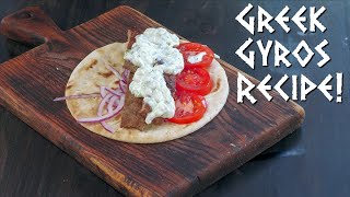 How To Make Greek Gyros At Home  Gyros On The Flattop [upl. by Quick]