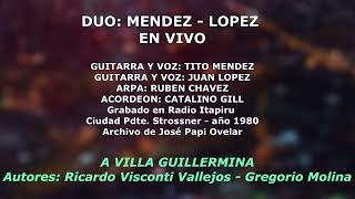 DUO MENDEZ LOPEZ EN VIVO AÑO 1980 [upl. by Viguerie]