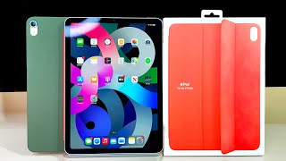 Apple iPad Air 4th Gen Smart Folio Cover  Unboxing amp Review  Back Protection  New Colors [upl. by Oremo517]