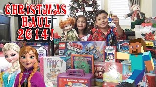 CHRISTMAS HAUL 2014 Minecraft Frozen LEGO My Little Pony What We Got For Christmas [upl. by Boor]