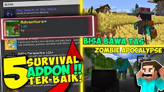 BARU 5 Addon MCPE 121 Terbaik untuk SURVIVAL   Addon MCPE  Addon mcpe 121 [upl. by Polad]