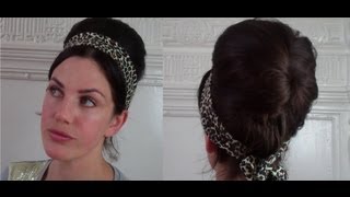 Bangin Boho Beehive Tutorial  Easy amp quick 60s vintage retro style  Fitfully Vintage [upl. by Coke]