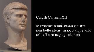 Catullus 12 in Latin amp English Marrucine Asini manu sinistra non belle uteris [upl. by Bernice652]