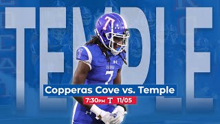 LIVE  Copperas Cove HS Bulldawgs vs Temple HS Wildcats OFFICIAL BROADCAST [upl. by Herc574]