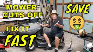 Riding Mower Cuts Off Its Not Always the Coil Easy DIY Repair a Craftsman Briggs and Stratton [upl. by Combes]