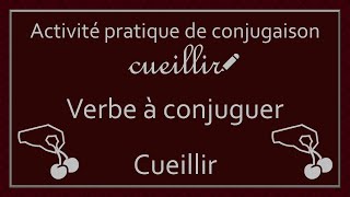 Conjugaison des verbes  Verbe Cueillir [upl. by Grosmark]