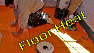 Ditra Heat electric floor heat how to install it start to finish Steam Shower Part 7 [upl. by Heyes751]