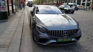 2018 MERCEDES AMG S63 coupé C217 v8 biturbo 4matic in Paris FRANCE [upl. by Borden953]