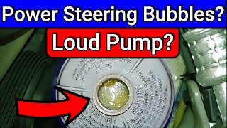 Power Steering Reservoir BUBBLING And Loud Pump  How To Fix [upl. by Eleonora858]