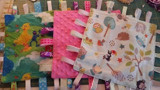 DIY Baby Taggy BlanketCrinkle Blanket [upl. by Alburg562]