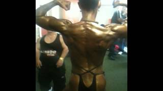 Jodie Marsh backstage before Bodybuilding Show Debut 2011 [upl. by Hgielac359]