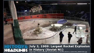 July 3 1969 Largest Rocket Explosion in History Soviet N1 [upl. by Atilek]