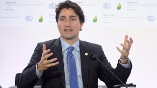 Trudeau in Vancouver Tough media questions globalist answers [upl. by Llertniuq84]