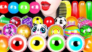 ASMR RAINBOW DESSERTS GUMMY PARTY 다양 구미 레인보우 먹방 EYEBALL JELLY CANDY KOHAKUTO EATING SOUNDS MUKBANG [upl. by Lavern213]