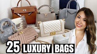 DESIGNER HANDBAG COLLECTION 2020  NEUTRALS 👜  Chanel Hermes LV Dior YSL  MIM x Farfetch [upl. by Talmud]