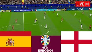 LIVE Spain vs England UEFA 2024 Euro Cup Final Full Match  Video game simulation [upl. by Posner]