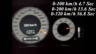 Mercedes E55 AMG Kompressor W211 Acceleration 0320 kmh top speed Vmax [upl. by Notnerb]