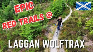 Riding The EPIC Red Trails At LAGGAN WOLFTRAX Trail Centre  Mountain Biking In Scotland [upl. by Eidda603]