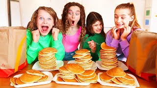 WHO CAN EAT THE MOST PANCAKES wThe Norris Nuts [upl. by Anik]