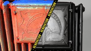 Renovation of an Antique Castiron Radiator with a Bread Warmer  Before and After [upl. by Emmaline]