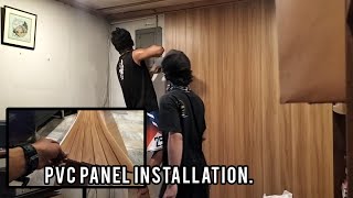 PVC Panel pwede din sa wall Installation  9CM [upl. by Ybsorc845]