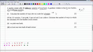 IGCSE Addtional Maths  Permutations and Combinations [upl. by Aneahs]