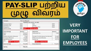 Understand your PAYSLIP  with examples  Tamil [upl. by Hukill109]