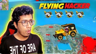 Flying Hacker In My Game 😱 Squad Full Gameplay  Freefire Max [upl. by Anelav65]