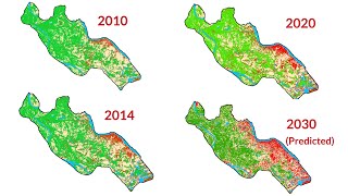 Prediction of Land UseLand Cover Change using QGIS and ArcGIS 201020202030 [upl. by Melly]