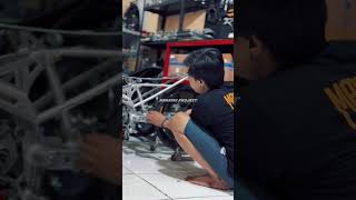 Rangka Aluminium Supra x 125 wave 125 shijiro amorex [upl. by Aisyat]