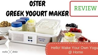 OSTER Greek Yogurt Maker REVIEW [upl. by Solana]