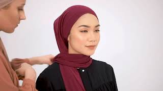 60 Second Hijab Tutorial  3 ways to style our Luxe Jersey Hijab  INAYAH [upl. by Atnahs]