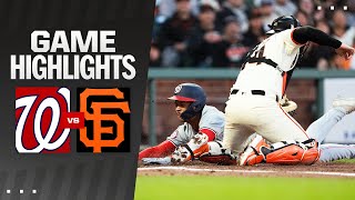 Nationals vs Giants Game Highlights 4824  MLB Highlights [upl. by Anilorak]