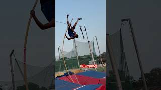 Pole vault 💪🫡 viral olympicsport jumperaj flip trackandfield youtubeshorts [upl. by Ariuqahs]