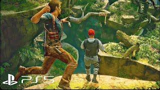 Uncharted 4 Aggressive Stealth Kills  island Jungle gameplay Remastered4k HDR 60FPSPS5 [upl. by Lonergan]