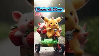 Pikachu cứu hổ con🤗🥰trending hoathinh anime pokemon pikachu doremon nobita shorts ai [upl. by Iem691]