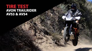 Avon TrailRider Dual Sport Tire Review  AV53 and AV54 at ChapMotocom [upl. by Delacourt]