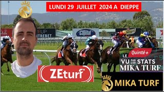 PRONOSTICS TURF 100 QUINTE LUNDI 29 JUILLET 2024 A DIEPPE [upl. by Aimerej]