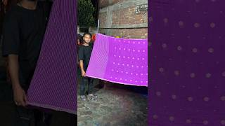 purple Silk cotton saree Finishing and dyeing weaverstory kerala cottonsareed viralshorts [upl. by Harriot]